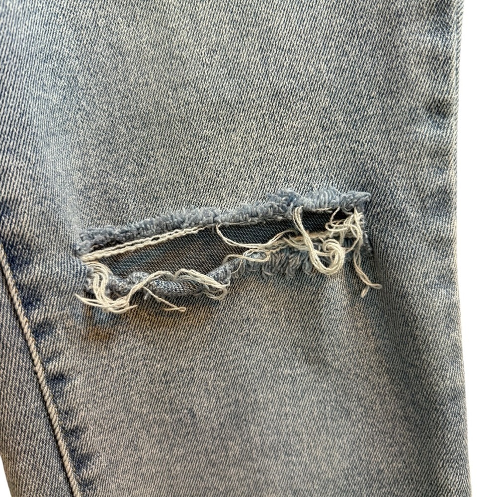 Altar'd State Blue Cropped Mid Risr Ankle Jeans Distressed - Picture 5 of 7